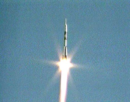 New Crew Launches to Space Station on Russian Rocket